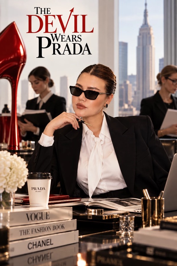 Жумаханова Бигадиша в образе героини фильма «Дьявол носит Prada»