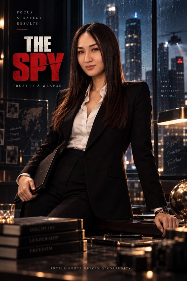 Хамраева Гузаль в образе героини постера «The Spy»